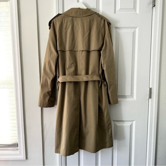 London Fog Maincoats Vintage Khaki Tan Removable Fleece Lined Trench Coat 44R - Picture 11 of 16